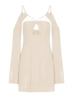 Alice McCall Night Sky Mini Dress in Chai Latte Size 8 AU for rent on The Volte - image 6