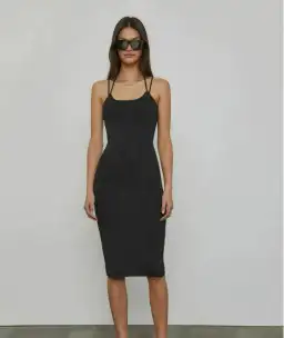 Viktoria & Woods Redcliffe Midi Dress in Black Size 1 / AU 8 for rent on The Volte - image 1