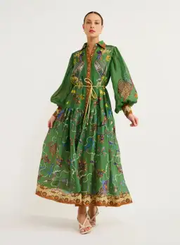 Alemais Birdie Shirtdress Green Size AU 6 for rent on The Volte - image 2
