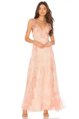 Alice McCall Oh My Goddess Dress in Peach Floral Size 8