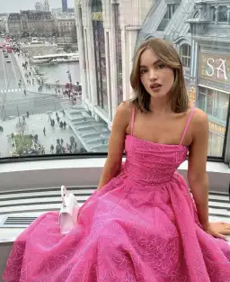 Aje Evangeline Cornelli Maxi Dress Protea Pink Size 10 for rent on The Volte - image 5