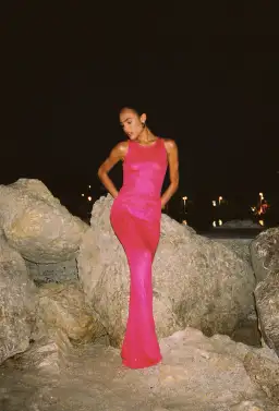 Asta Resort Natalia Dress in Fuchsia Sequin Size 6