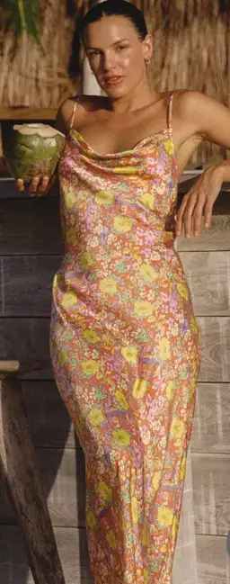 Spell Last Drinks Bias Strappy Maxi Dress Floral Size S / AU 8 for rent on The Volte - image 4