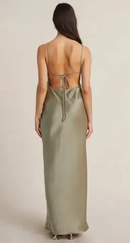 Bec & Bridge The Dreamer Tie Maxi Dress Sage Size 10 for rent on The Volte - image 6