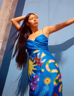 Alemais Guardian Midi Dress Blue Size 8 for rent on The Volte - image 3