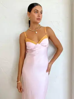 Bec & Bridge Joelle Maxi Dress Pink Size 8 for rent on The Volte - image 2