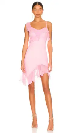 Kim Shui Pink Silk Chiffon Mini Dress Size 6 for rent on The Volte - image 1