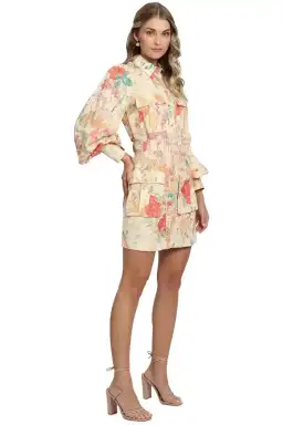 Significant Other Odessa Dress Picnic Peonies Multi Print Size 10 for rent on The Volte - image 2
