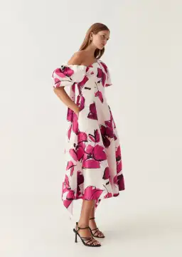 Aje Arista Tulip Sleeve Midi Dress Floral Size 16 for rent on The Volte - image 3