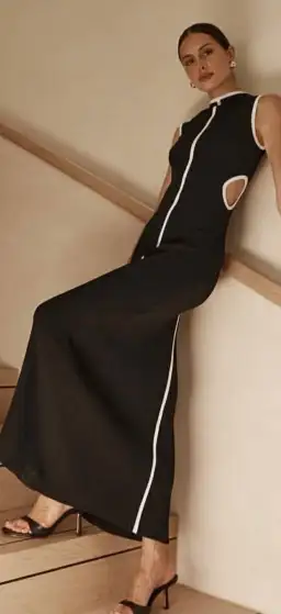 Dissh Binding Knit Midi Dress in Black Size S / AU 8 for rent on The Volte - image 3