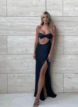 Michael Lo Sordo Symic Crystalline Luna Gown Black Size 10 for rent on The Volte - image 1