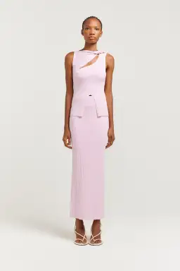 Henne Romee Knit Top and Skirt Set in Musk Size 8