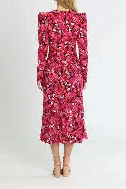 Rebecca Vallance Bramble Midi Fuschia Pink Print Size 12 for rent on The Volte - image 3