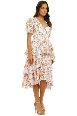 Talulah Jasmine Vines Midi Dress Jasmine Vines Multi Print Size 12 for rent on The Volte - image 2