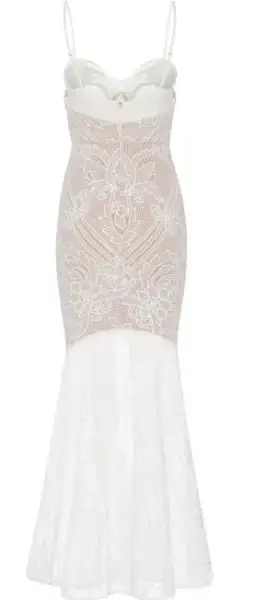 Sheike Lunar Lace Maxi Dress Ivory Size 12 for rent on The Volte - image 4