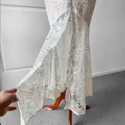 Sheike Lunar Lace Maxi Dress Ivory Size 12 for rent on The Volte - image 5