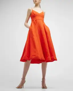 Zimmermann Wonderland Picnic Midi Dress Red Size 1 / AU 10