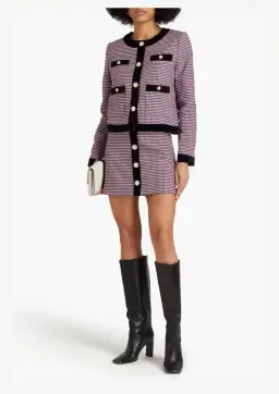 Rebecca Vallance Basinger Tweed Mini Skirt Print UK/AU 12 for rent on The Volte - image 1