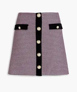 Rebecca Vallance Basinger Tweed Mini Skirt Print UK/AU 12 for rent on The Volte - image 4