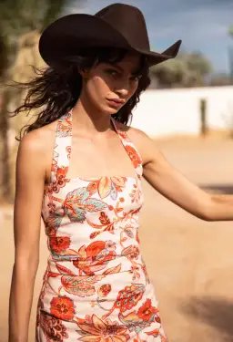 Sir the Label Noemi Halter Midi Dress Desert Wildflower Size 6 for rent on The Volte - image 4