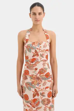 Sir the Label Noemi Halter Midi Dress Desert Wildflower Size 6 for rent on The Volte - image 2