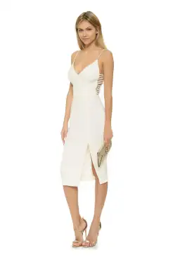 Zimmermann Crepe Harness Midi Dress Ivory Size 3 / AU 14 for rent on The Volte - image 1
