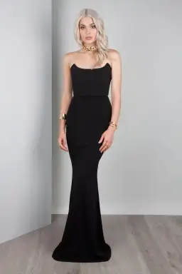 Zachary the label Elvira Gown Black Size 8  for rent on The Volte - image 1