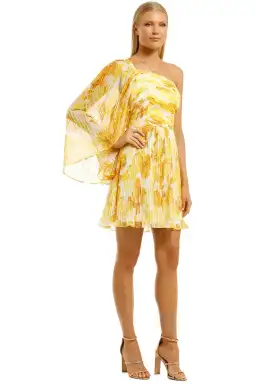 Talulah Sunshine Mini Dress Sunshine Rose Print Yellow Size 8 for rent on The Volte - image 2