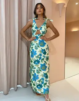 Sir the Label Alexandre Knot Dress in Marguerite Print Size 10