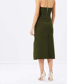 Christopher Esber Dual Knot Resin Dress Khaki Size 6 for rent on The Volte - image 2
