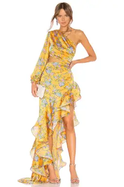 Bronx and Banco Hanna Gown in Yellow Size 10