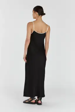 Dissh Letty Black Satin Contrast Dress Size 6 for rent on The Volte - image 3