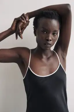 Dissh Letty Black Satin Contrast Dress Size 6 for rent on The Volte - image 4