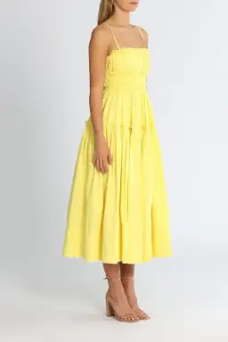 AJE Romance Midi Dress in Yellow Size 12 for rent on The Volte - image 2