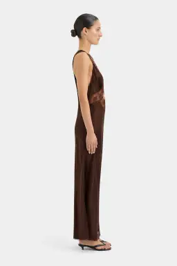 Sir The Label Aries Cut Gown Chocolate Size 6  for rent on The Volte - image 2