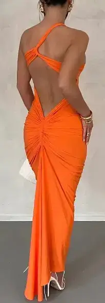 Melani The Label Melina Dress in Orange Size M / AU 10 for rent on The Volte - image 2