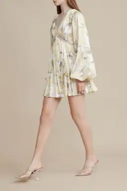Acler Faris Dress Yellow Print Size 14 for rent on The Volte - image 1