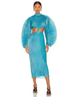 Cult Gaia Akilah Midi Cyan Dress Blue Size S for rent on The Volte - image 1