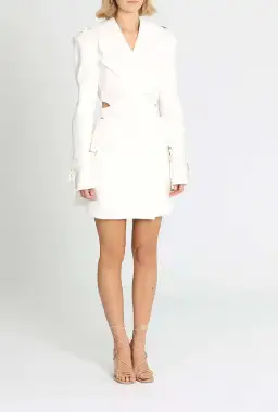 Acler Carlton Dress Ivory Size 14 for rent on The Volte - image 2