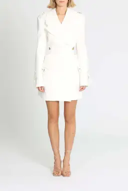 Acler Carlton Dress Ivory Size 14 for rent on The Volte - image 1