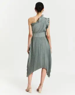 Mossman The Ladylike Dress Midi Dress Sage Green Size 12 for rent on The Volte - image 2