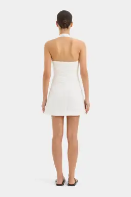 Sir The Label Noemi Halter Mini Dress White Size 1/Au 8 for rent on The Volte - image 3