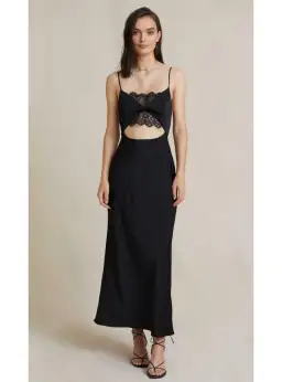 Bec & Bridge Valerie Midi Dress Black Size AU 6