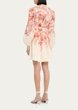 Zimmermann Devi Plunge Mini Dress Floral Size 1 / AU 10 for rent on The Volte - image 3