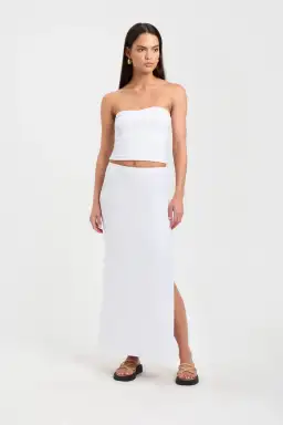 Kookai Bodhi Low Rise Maxi Skirt White Size 34 / AU 6 for rent on The Volte - image 1