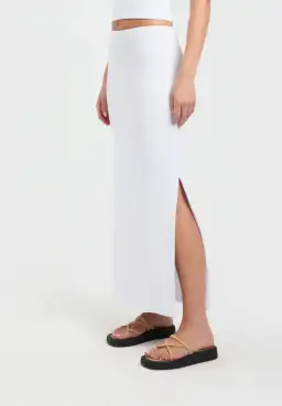 Kookai Bodhi Low Rise Maxi Skirt White Size 34 / AU 6 for rent on The Volte - image 4