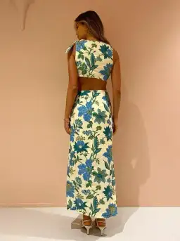 Sir the Label Alexandre Knot Midi Dress Marguerite Floral Print Size 8 for rent on The Volte - image 3