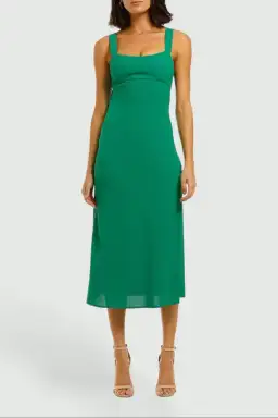 By Johnny Tayla Bias Midi Dress in Jungle Green Size 14 for rent on The Volte - image 2