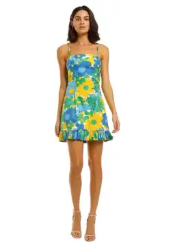 By Johnny Sunday Frill Mini Dress Floral Size 8 for rent on The Volte - image 1