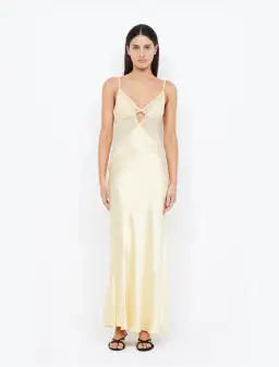 Bec & Bridge Margot V Maxi Dress Butter Yellow Size 8 for rent on The Volte - image 1